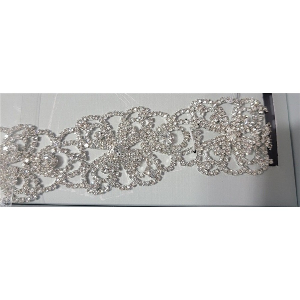 NWT Borrowed & Blue Floral Medallions Rhinestone Brides Belt 114269